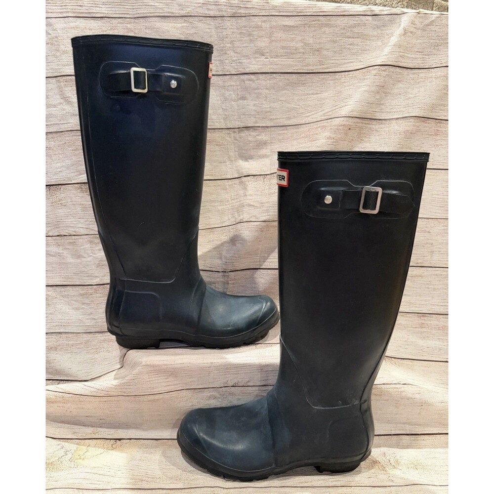 Hunter Original Black Tall Rain Boots Calf-High Women’s US 9